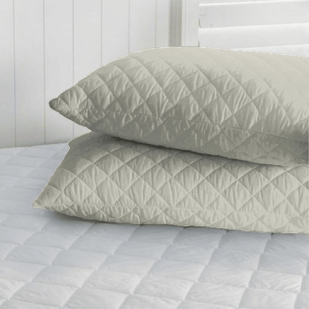 Set *2 Protectores de Almohadas Acolchados Beige 50 cm*70 cm