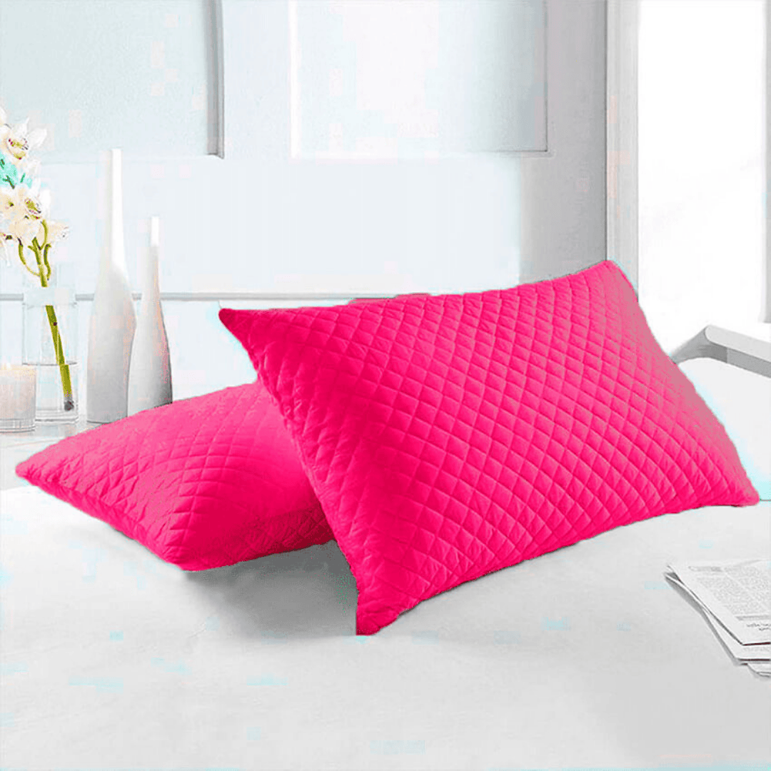 Set *2 Protectores de Almohadas Acolchados Fucsia 50 cm*70 cm