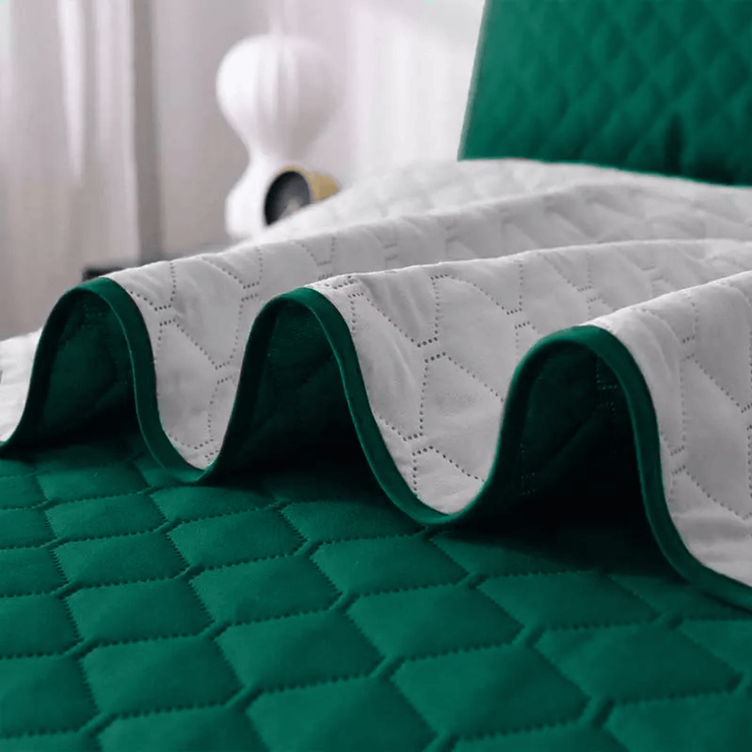 Colcha Verde Gris