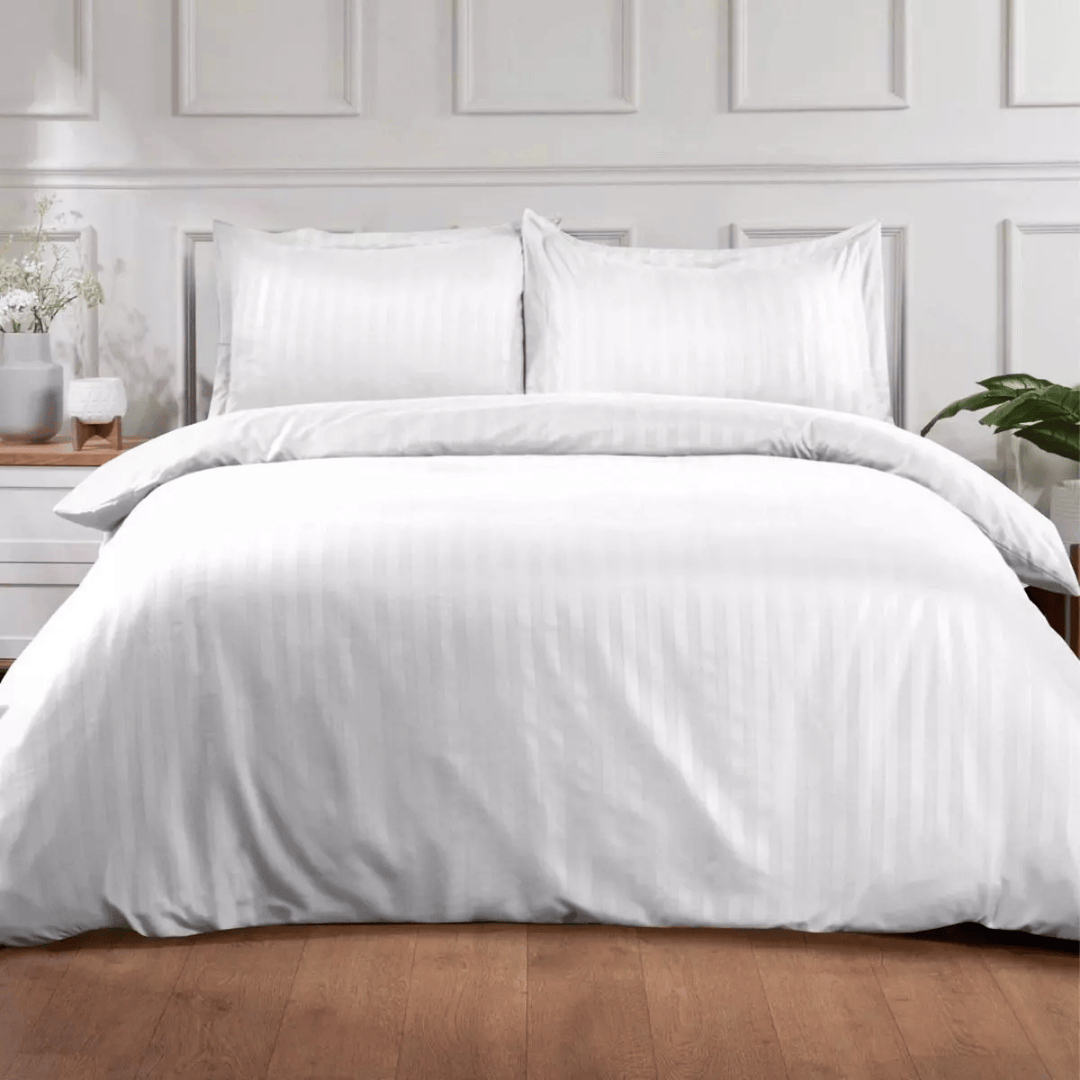 Duvet en algodón Sateen Stripe 300 Hilos