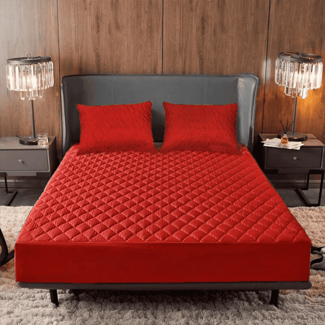 Protector de colchón acolchado + Protectores de almohada