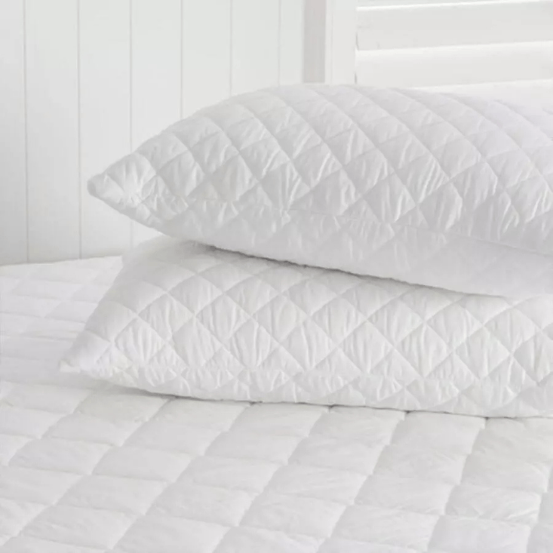 Set *2 Protectores de Almohadas Acolchada Blanco 50 cm*70 cm