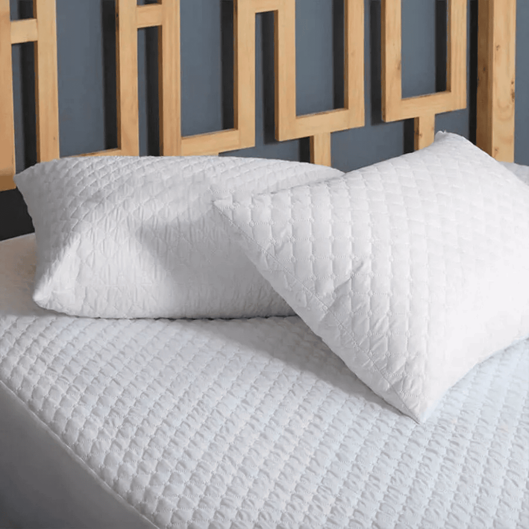 Set *2 Protectores de Almohadas Acolchada Blanco 50 cm*70 cm