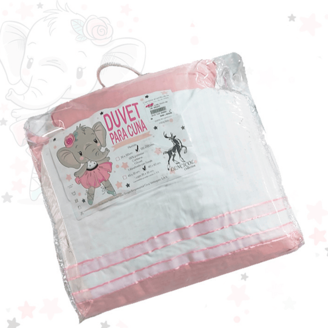 Duvet Rosado para Bebé 130 x 100 cm