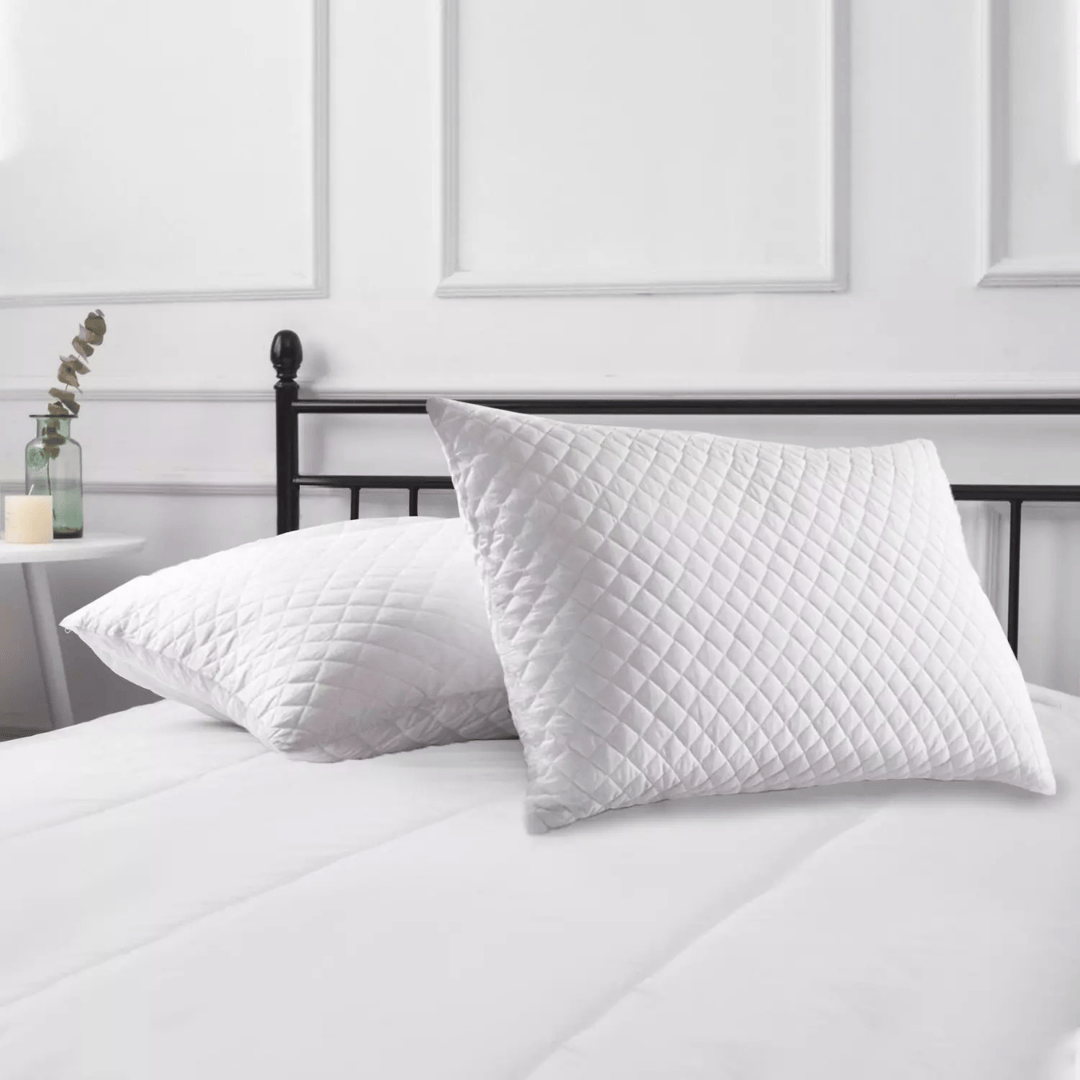 Set *2 Protectores de Almohadas Acolchada Blanco 50 cm*90 cm