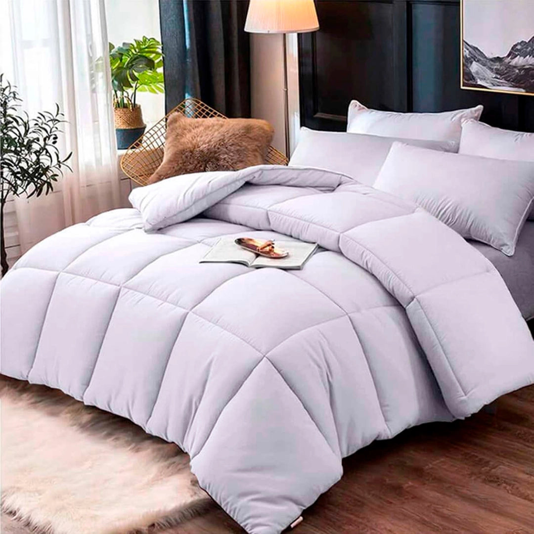 Edredon Premium Bicolor Blanco/Blanco