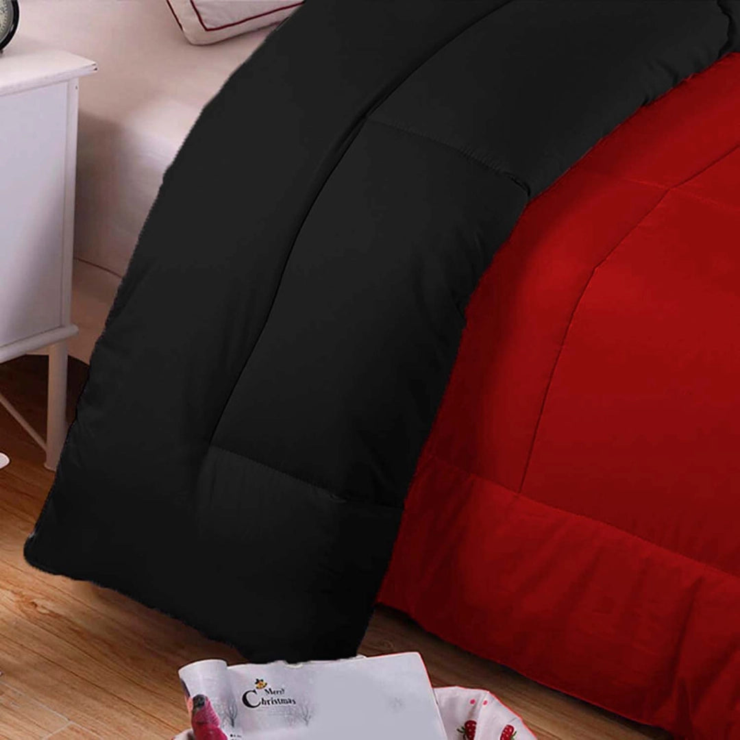 Edredon Premium Bicolor Rojo/Negro