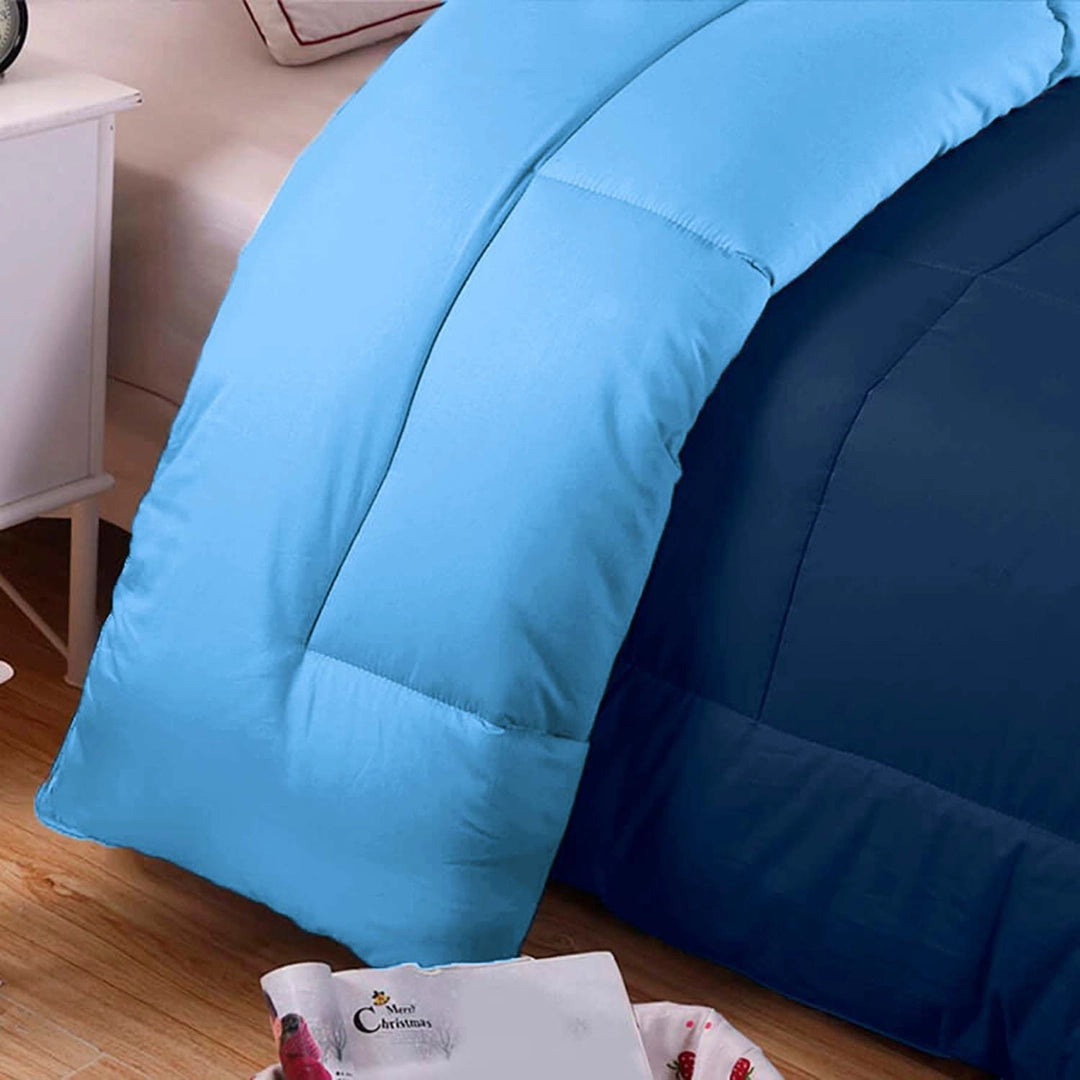 Edredon Premium Bicolor Azul/Azul