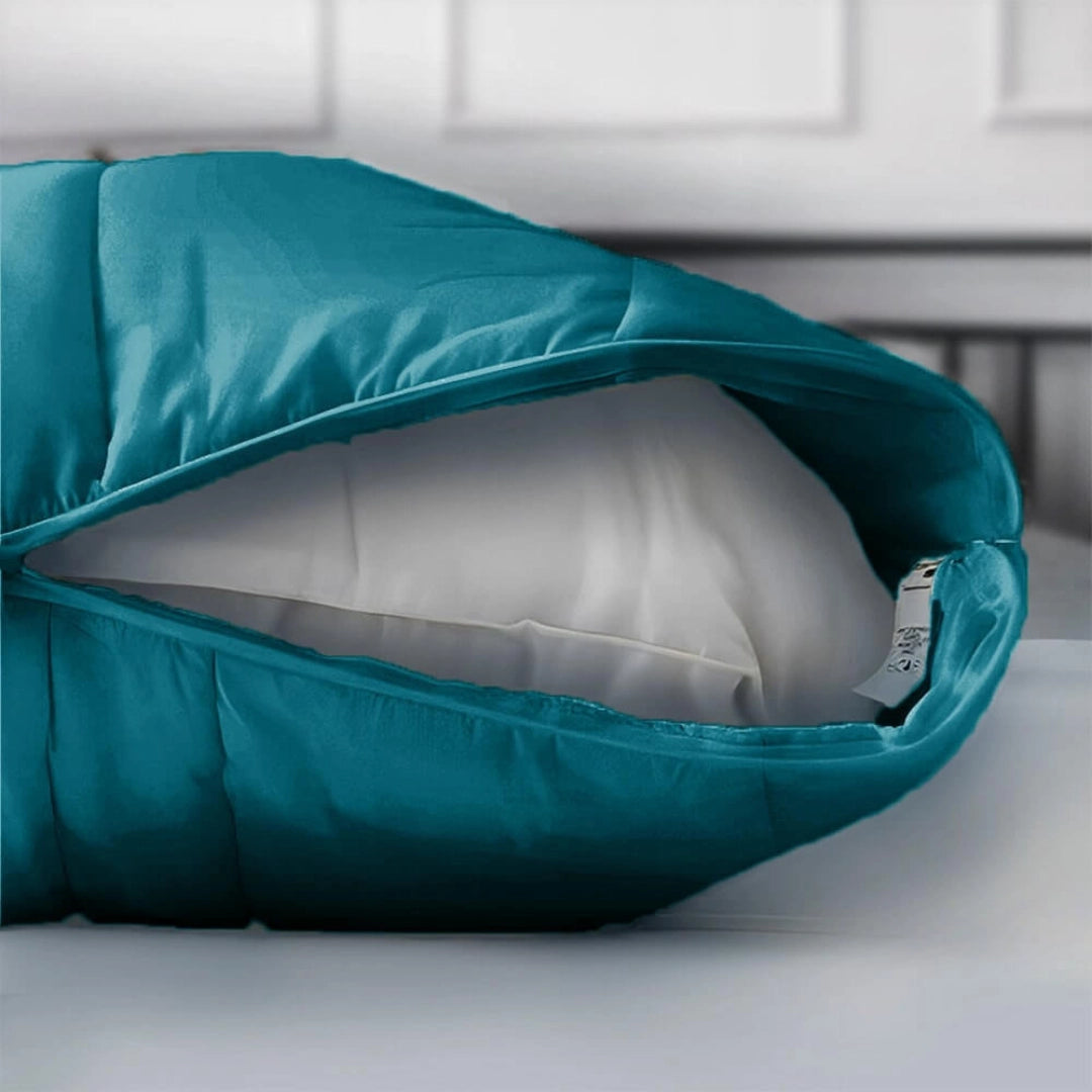 Set *2 Protectores de Almohadas Acolchados Turquesa 50 cm*70 cm