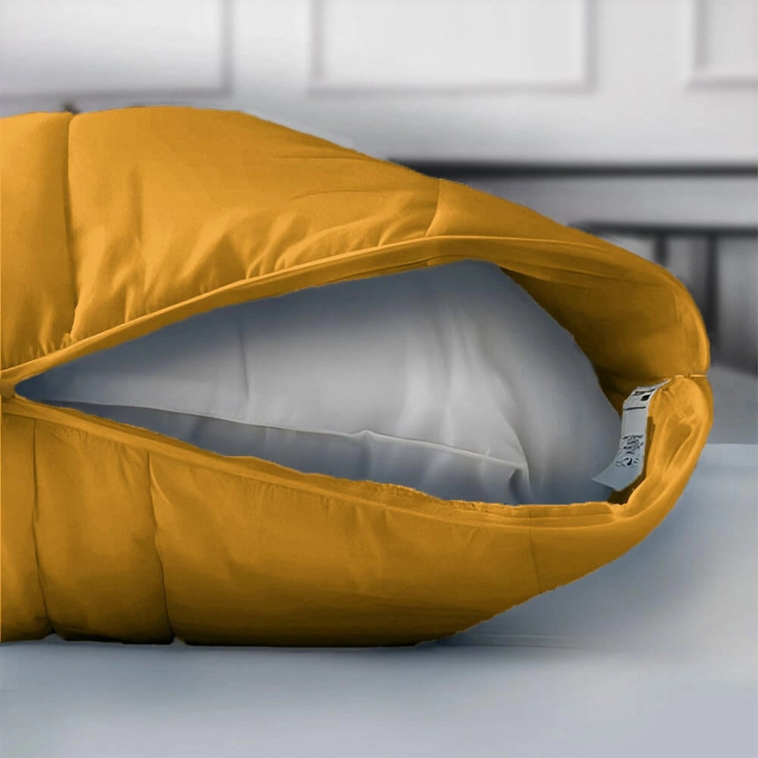 Set *2 Protectores de Almohadas Acolchados Mostaza 50 cm*70 cm