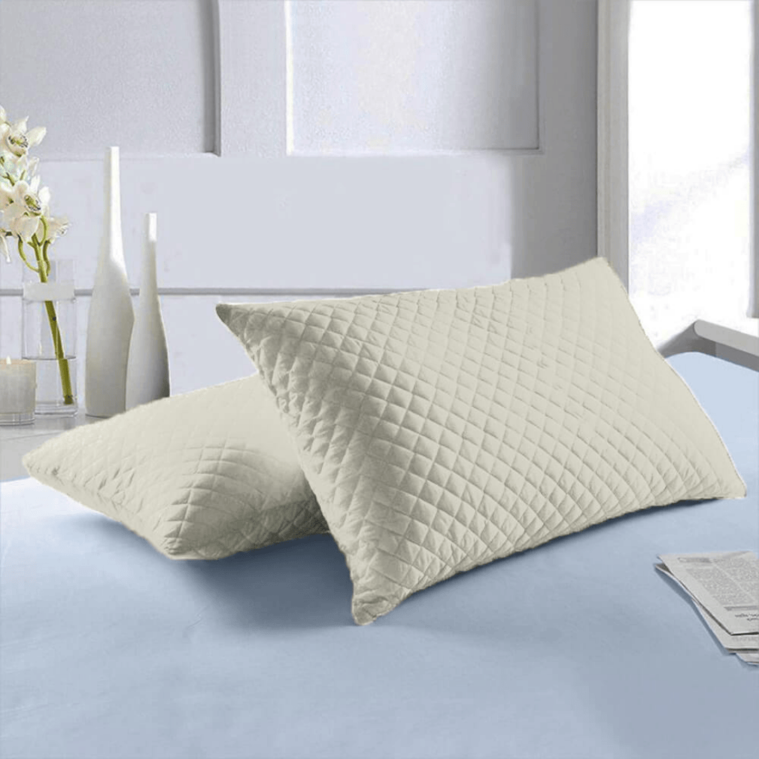 Set *2 Protectores de Almohadas Acolchados Beige 50 cm*70 cm
