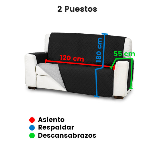 Protector de Sofá, 2 puestos, 120 cmt ancho*180 cmt alto