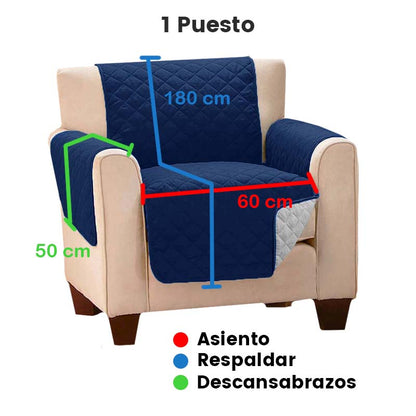 Protector de Sofá, 1 puesto, 60 cmt ancho*180 cmt alto