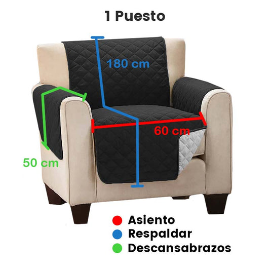Protector de Sofá, 1 puesto, 60 cmt ancho*180 cmt alto