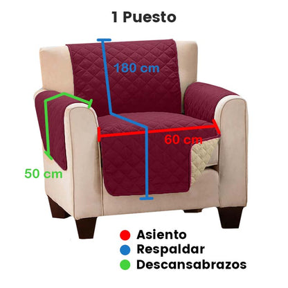 Protector de Sofá, 1 puesto, 60 cmt ancho*180 cmt alto