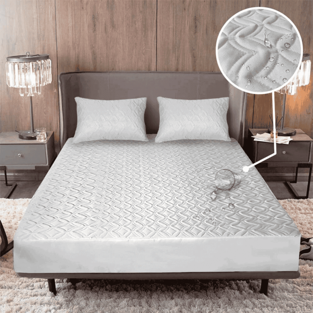 Protector de Colchón Impermeable Acolchado + Protectores de almohada