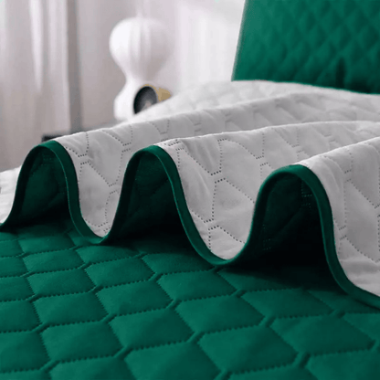Colcha Verde Gris