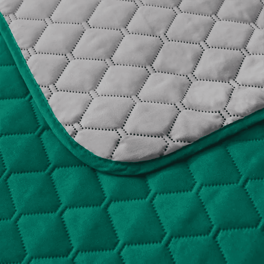 Colcha Verde Gris