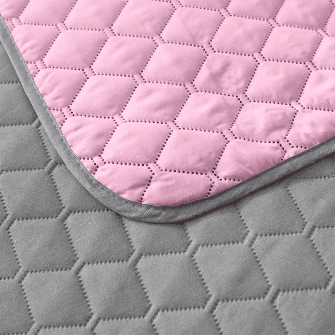 Colcha Rosado Gris