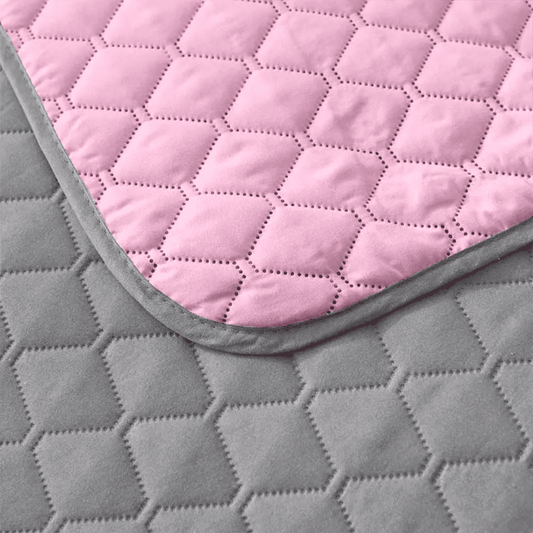 Colcha Rosado Gris