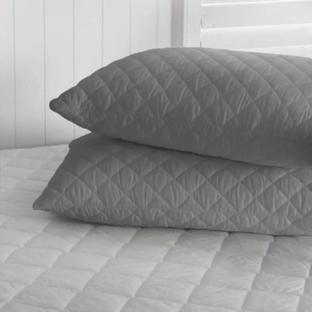 Set *2 Protectores de Almohadas Acolchada Gris 50 cm*70 cm