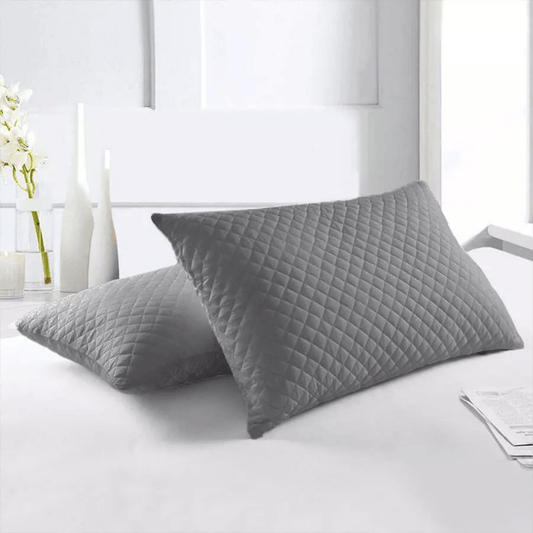 Set *2 Protectores de Almohadas Acolchada Gris 50 cm*70 cm