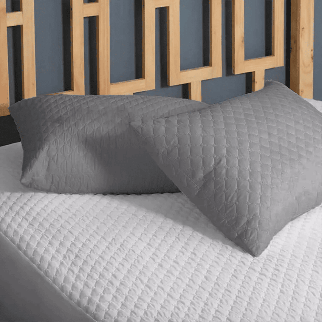 Set *2 Protectores de Almohadas Acolchada Gris 50 cm*70 cm