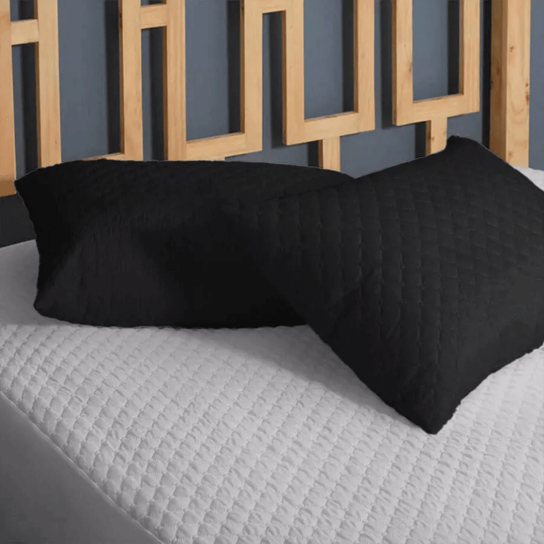 Set *2 Protectores de Almohadas Acolchada Negro 50 cm*70 cm