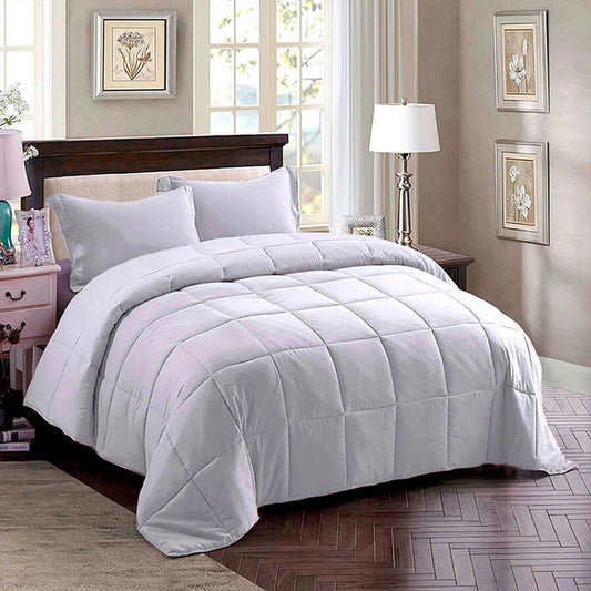 Edredon Premium Bicolor Blanco/Blanco