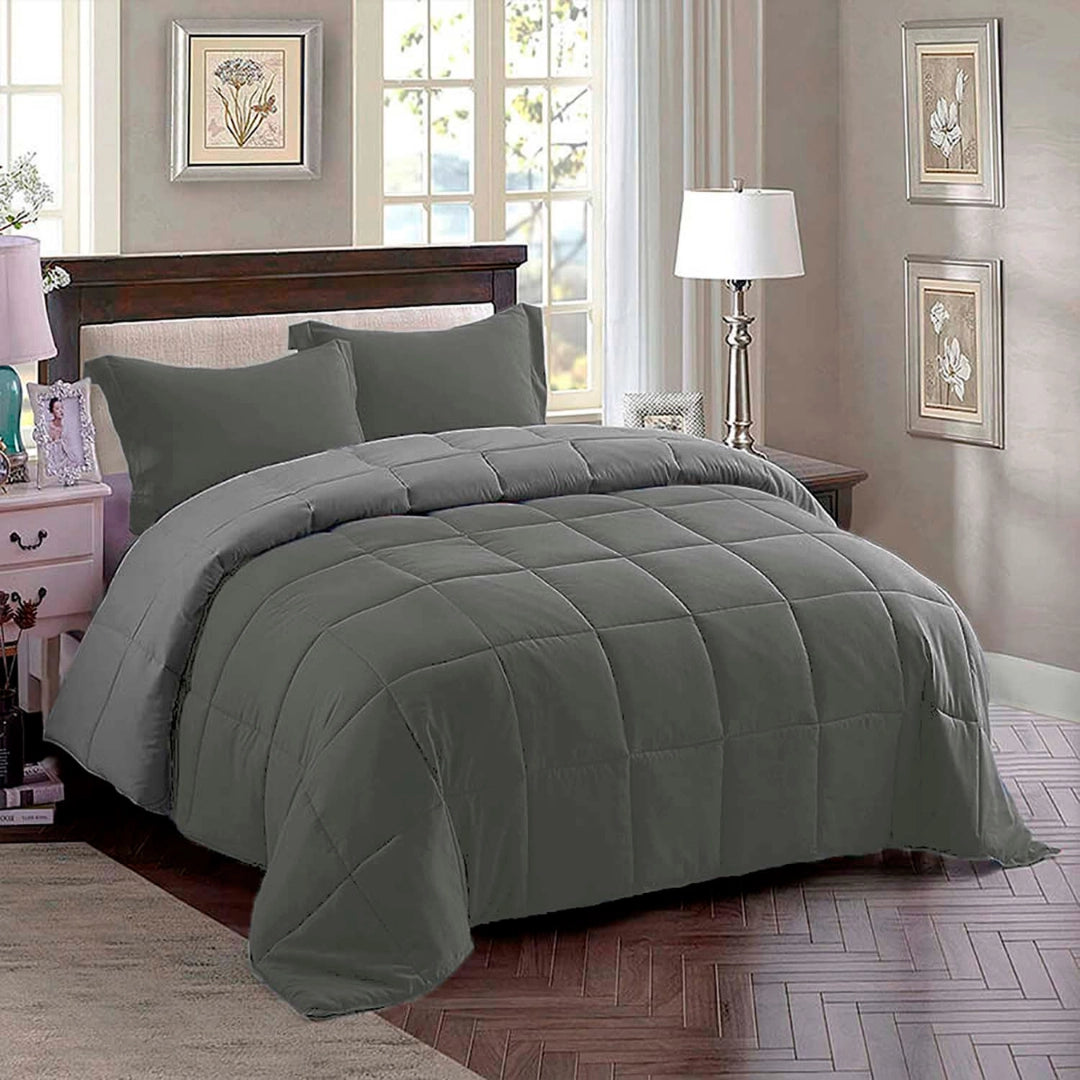 Edredon Premium Bicolor Gris/Gris