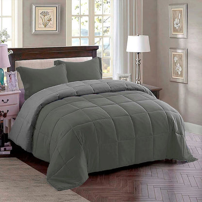 Edredon Premium Bicolor Gris/Gris