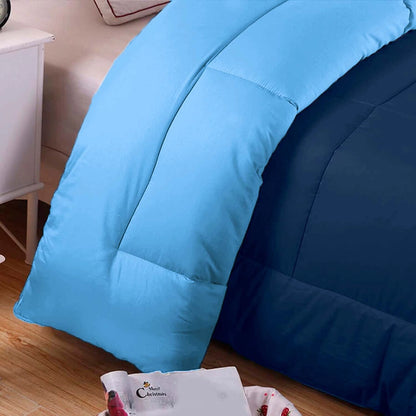 Edredon Premium Bicolor Azul/Azul