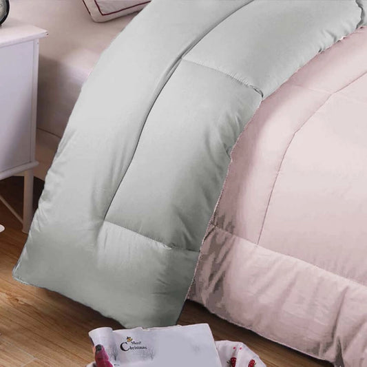 Edredon Premium Bicolor Rosa/Gris