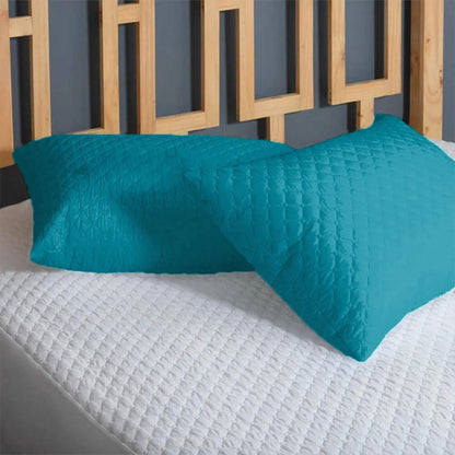 Set *2 Protectores de Almohadas Acolchados Turquesa 50 cm*70 cm