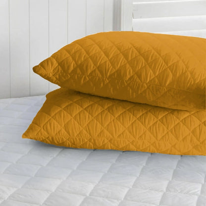 Set *2 Protectores de Almohadas Acolchados Mostaza 50 cm*70 cm