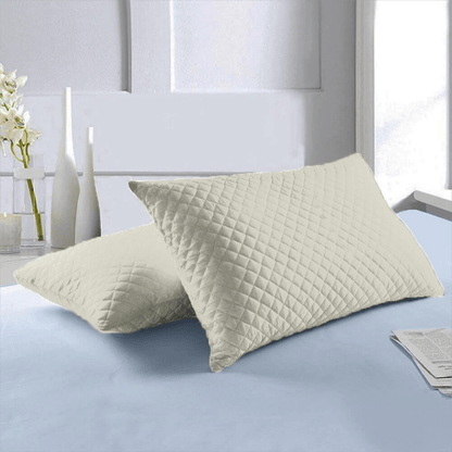 Set *2 Protectores de Almohadas Acolchados Beige 50 cm*70 cm